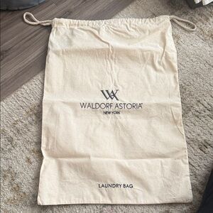 NEW Waldorf Astoria New York NYC Hotel Drawstring Dust Bag Laundry Storage